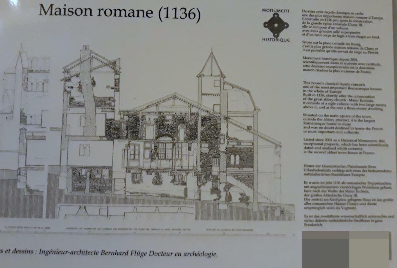 Maison Romane 1136 Cluny Exterior foto